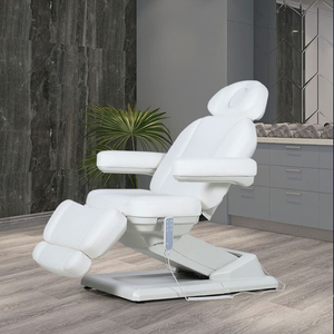 Mesa de masaje eléctrica de altura ajustable, silla facial, cama de belleza con patas divididas