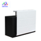 Kangmei, muebles de salón de belleza de lujo modernos, mesa de mostrador de recepción delantera pequeña blanca de alto brillo de madera