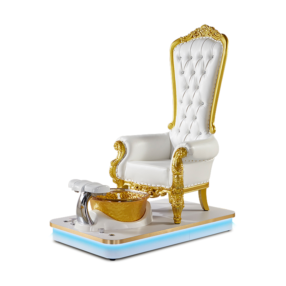 Royal Pipeless Foot Spa Sillón de pedicura Queen Throne con respaldo alto