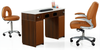 Mesa de manicura marrón Nail Bar Tech Desk Station con ventilación - kangmei