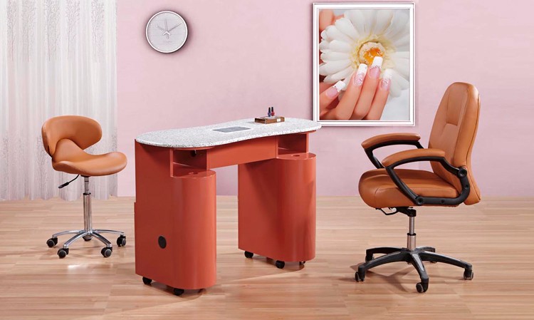 Estera portátil Estación de manicura de pintura Escritorio Spa Salón de belleza Técnico de madera Mesa de uñas con escape