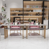 Mesa de manicura rosa de lujo moderna Estación de escritorio Nail Tech - kangmei