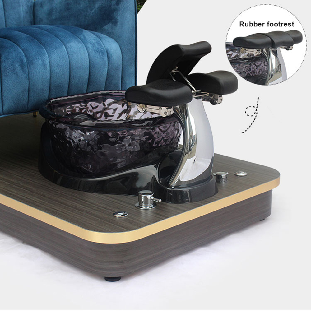 Elegante spa masaje terciopelo sofá bañera tratamiento rey princesa manicura pedicura silla