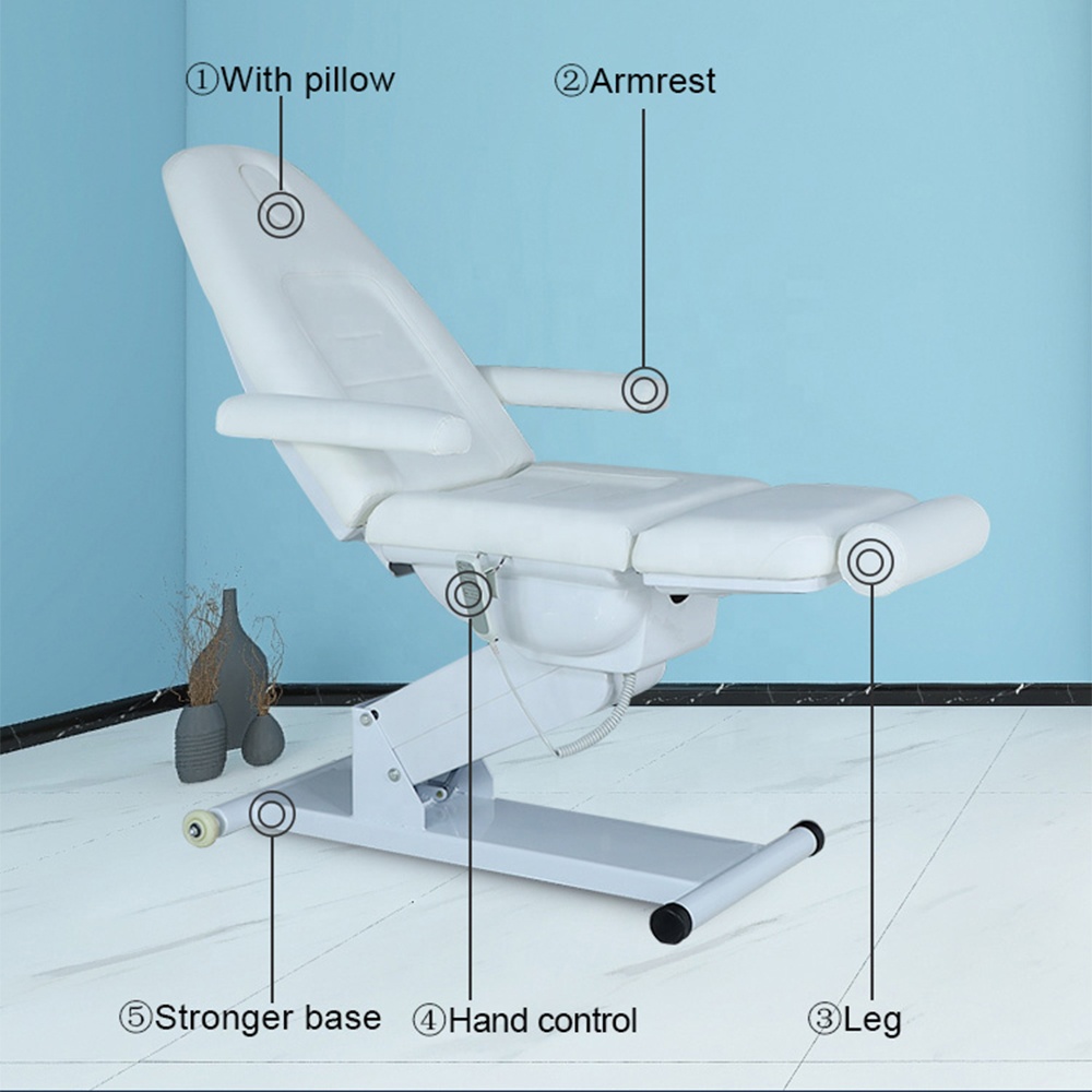 Mesa de masaje estacionaria ajustable eléctrica profesional cama facial