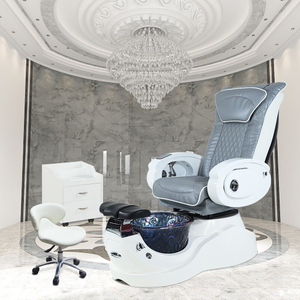 Muebles de salón de belleza de lujo moderno, silla de pedicura para manicura y pedicura de masaje para Spa de pies sin tuberías