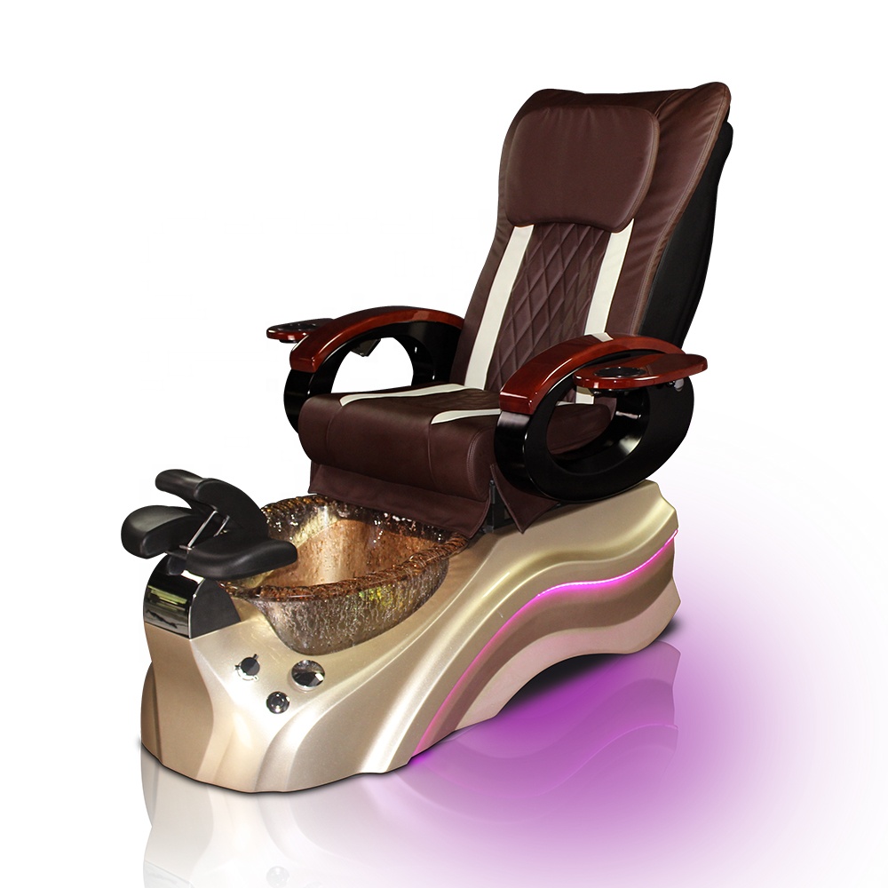 Muebles de salón de belleza moderno de lujo, silla eléctrica de pedicura para masaje de Spa de pies sin tuberías Whirlpool