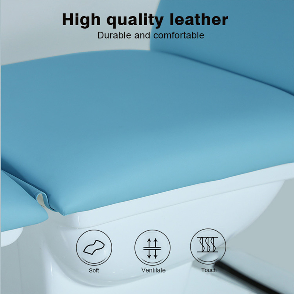 Camilla de masaje eléctrica azul moderna cama facial con orificio facial