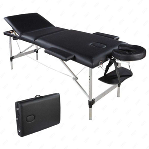 Terapia Spa Tratamiento Salón Ajustable 3 Aluminio Plegable Belleza Ligero Tatuaje Facial Sofá Mesa Cama de Masaje Portátil
