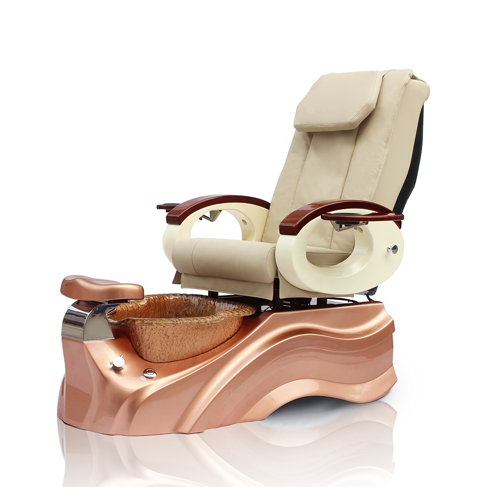 Muebles de salón de belleza moderno de lujo, silla eléctrica de pedicura para masaje de Spa de pies sin tuberías Whirlpool