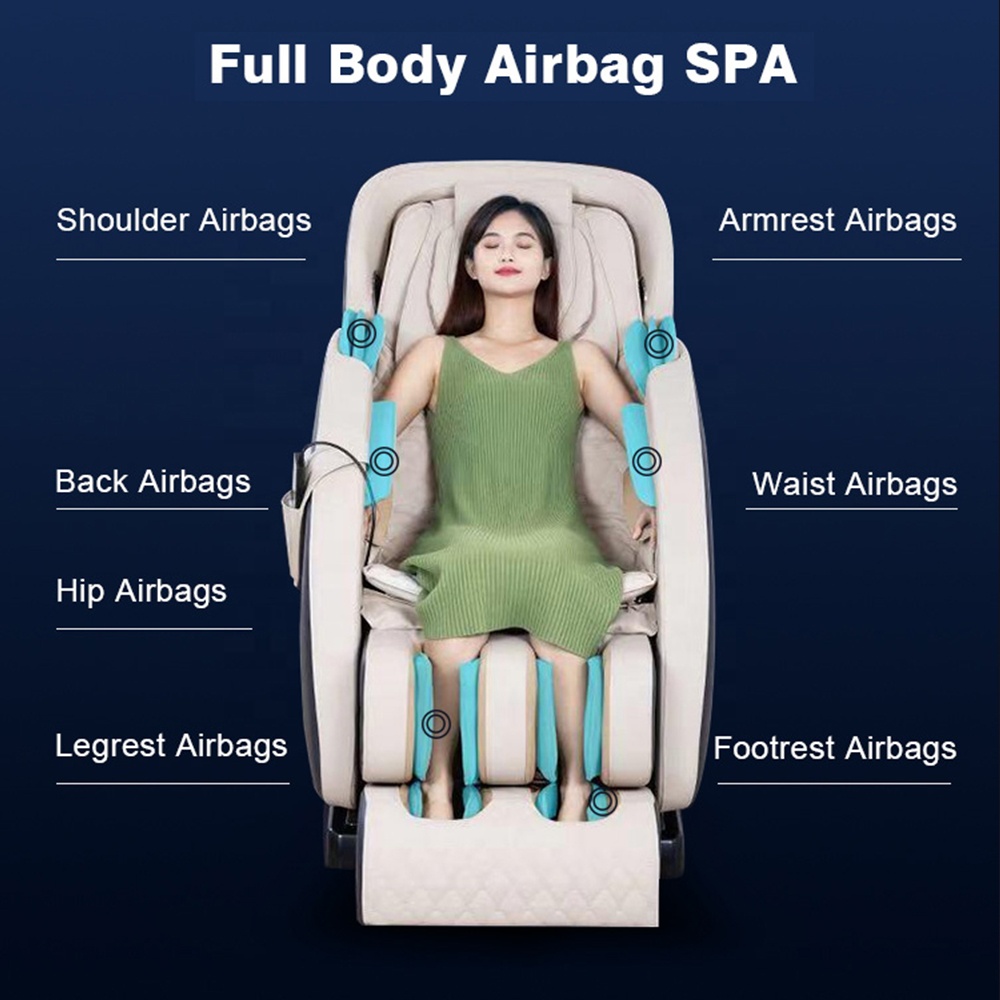 2022 hogar de lujo precio barato cuerpo completo 3D mano eléctrica inteligente calor Irest sillón reclinable SL pista gravedad cero Shiatsu 4D silla de masaje